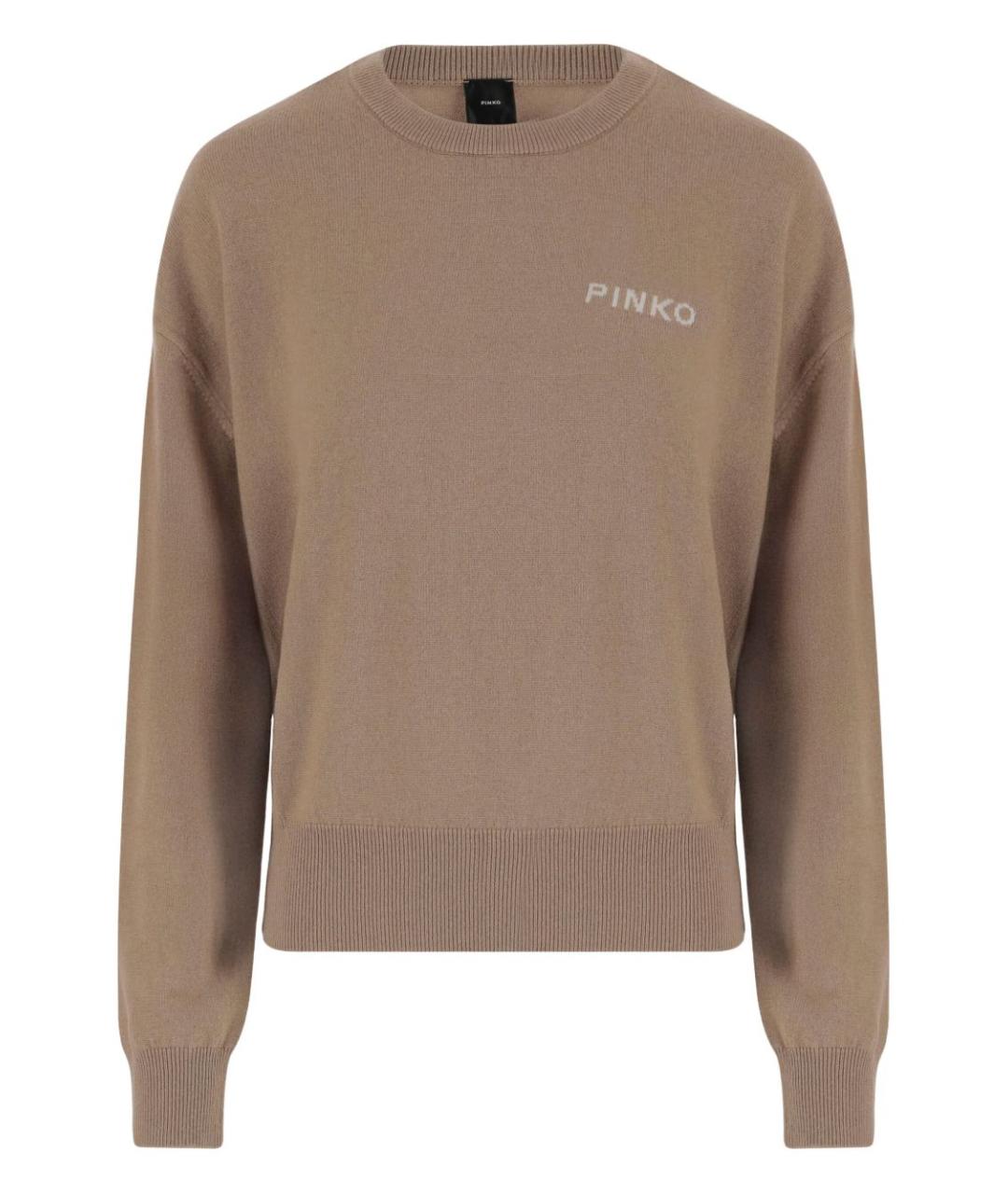 PINKO Бежевый шерстяной джемпер / свитер, фото 1