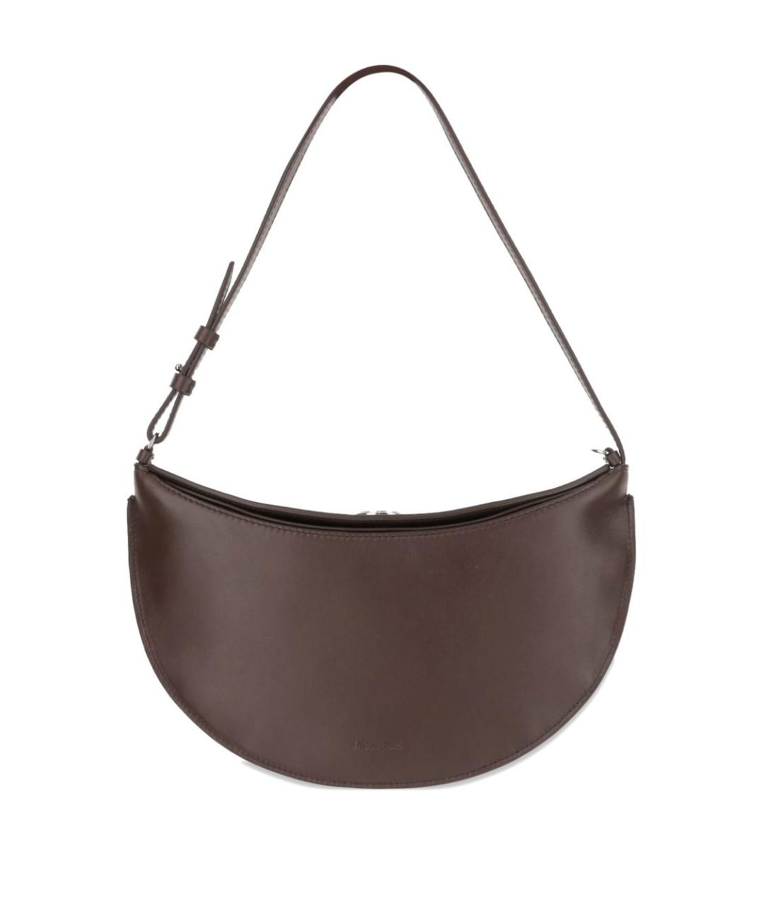 JACQUEMUS Коричневая кожаная сумка через плечо, фото 2