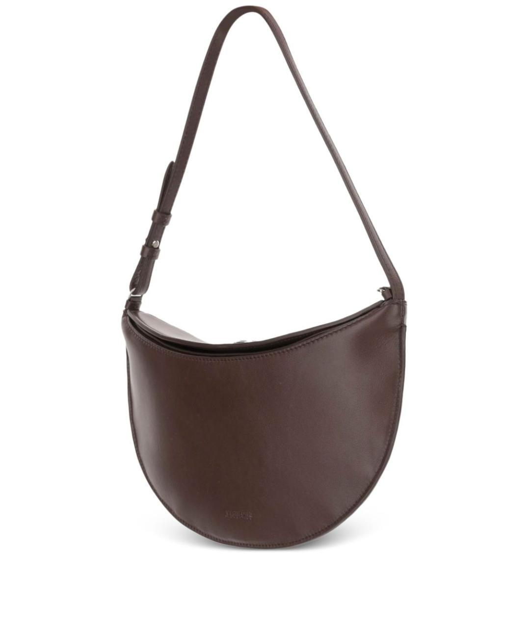 JACQUEMUS Коричневая кожаная сумка через плечо, фото 4