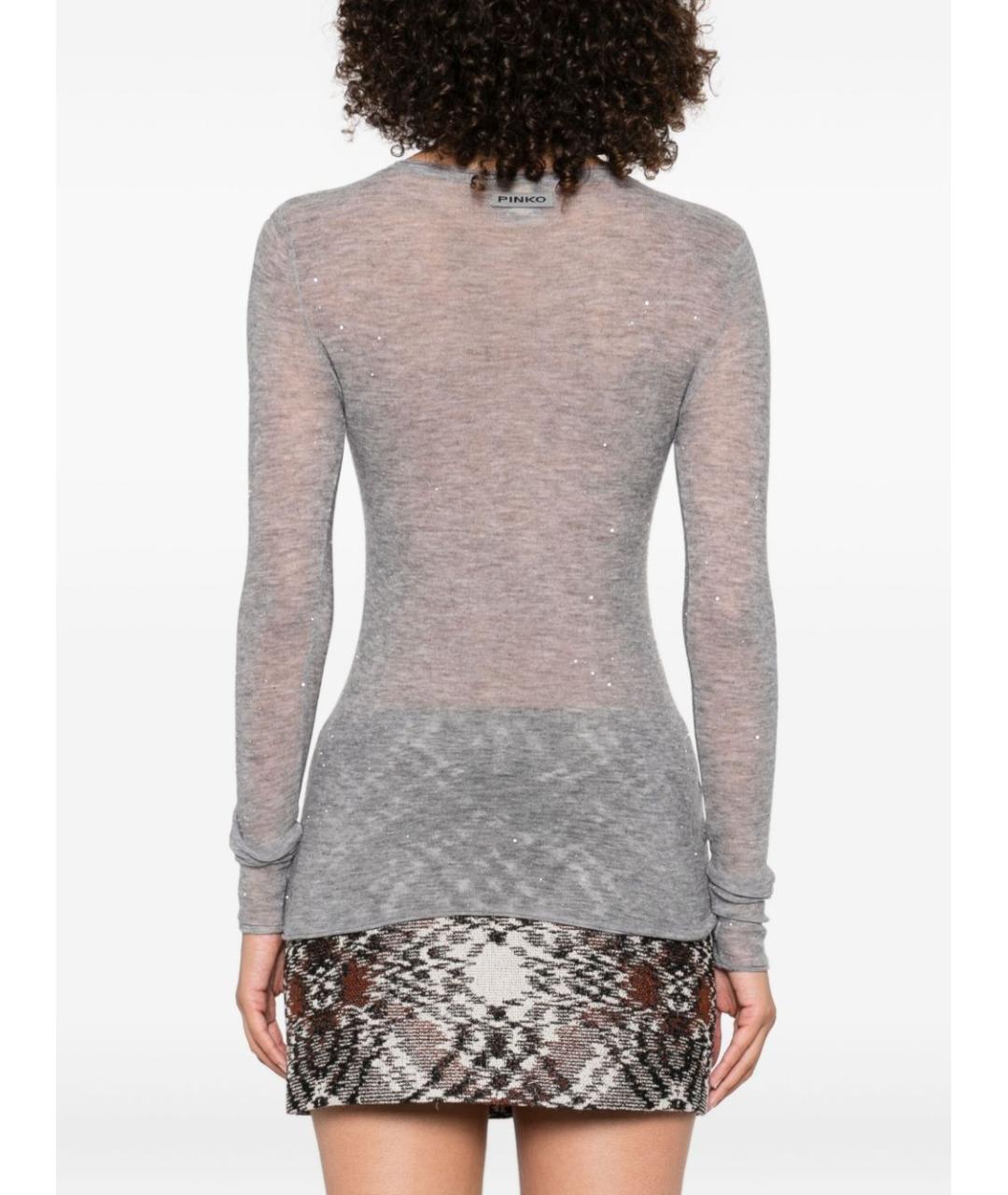 PINKO Серая шерстяная водолазка, фото 3