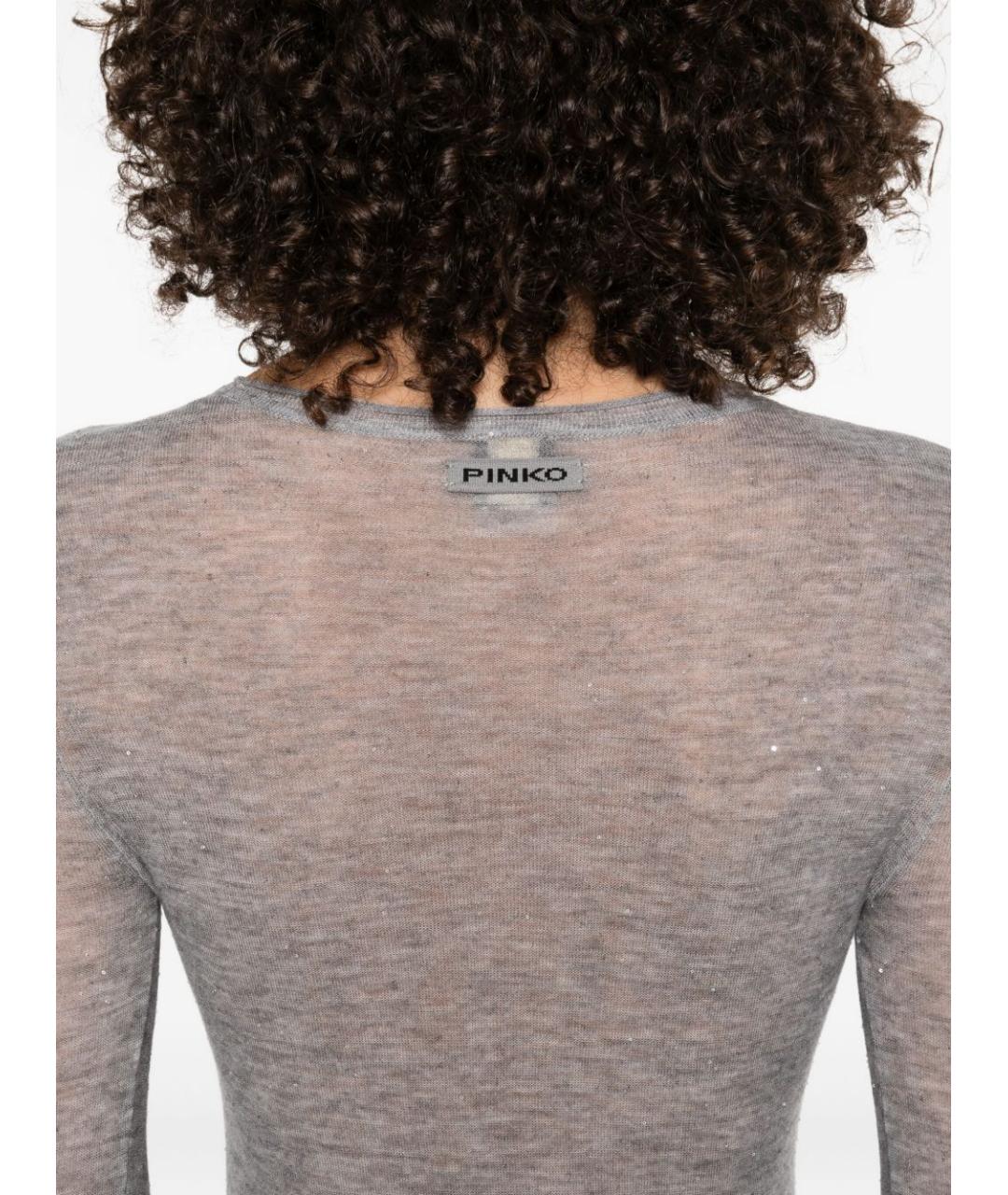 PINKO Серая шерстяная водолазка, фото 5