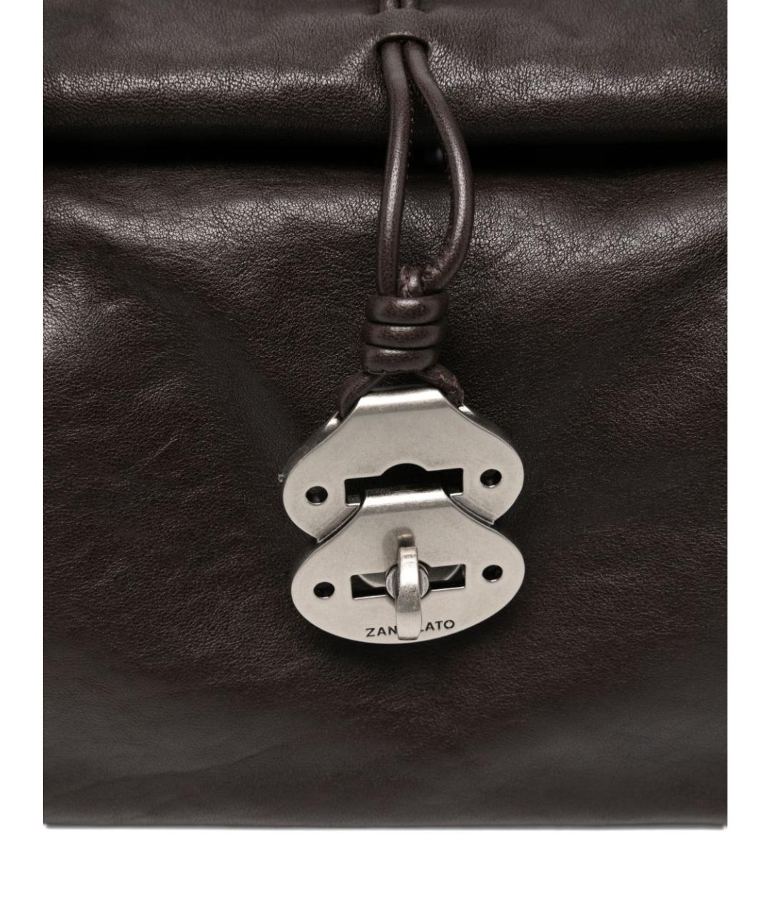 ZANELLATO Коричневая кожаная сумка тоут, фото 4