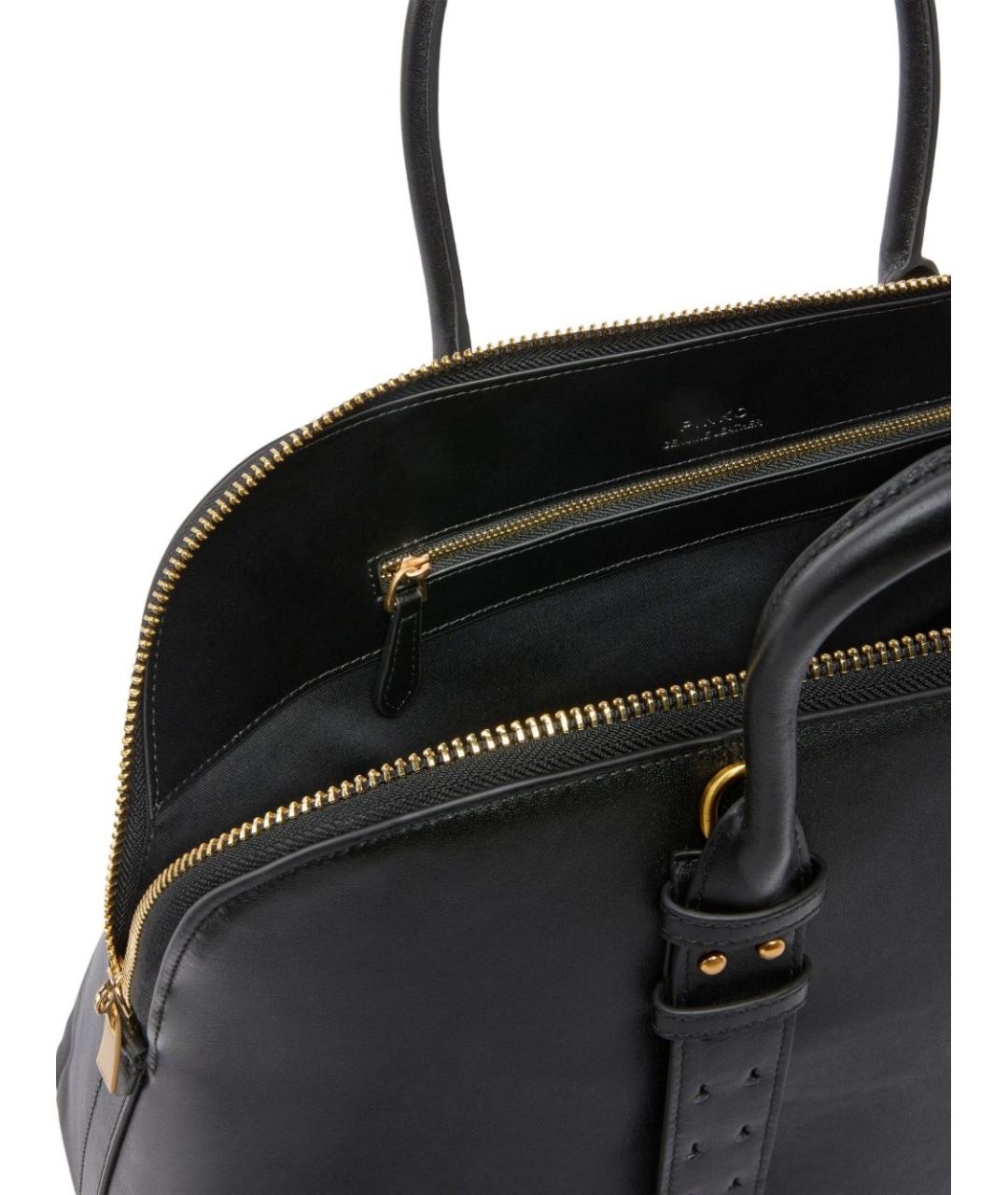 PINKO Черная кожаная сумка через плечо, фото 3