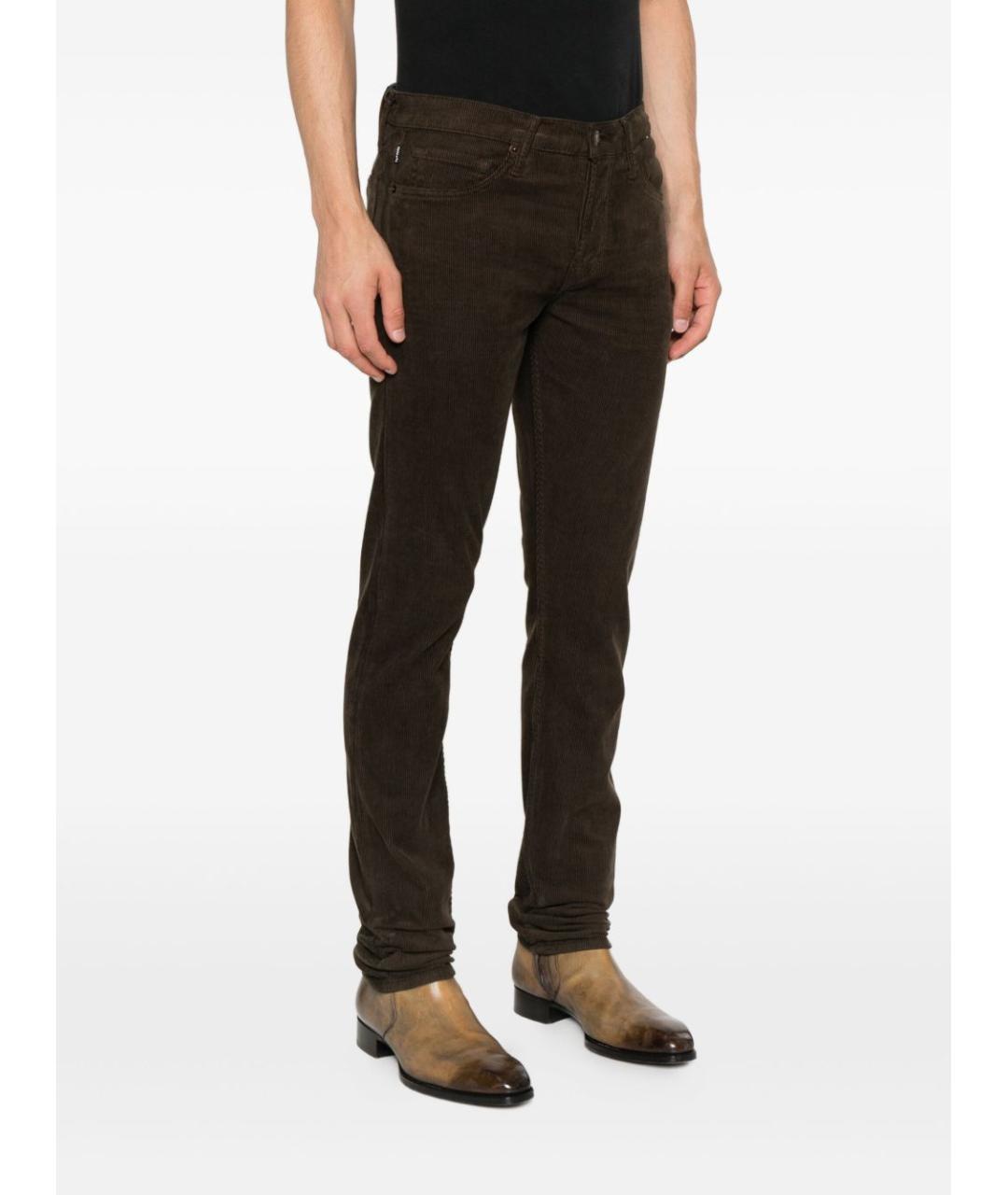 TOM FORD Зеленые хлопковые прямые джинсы, фото 2