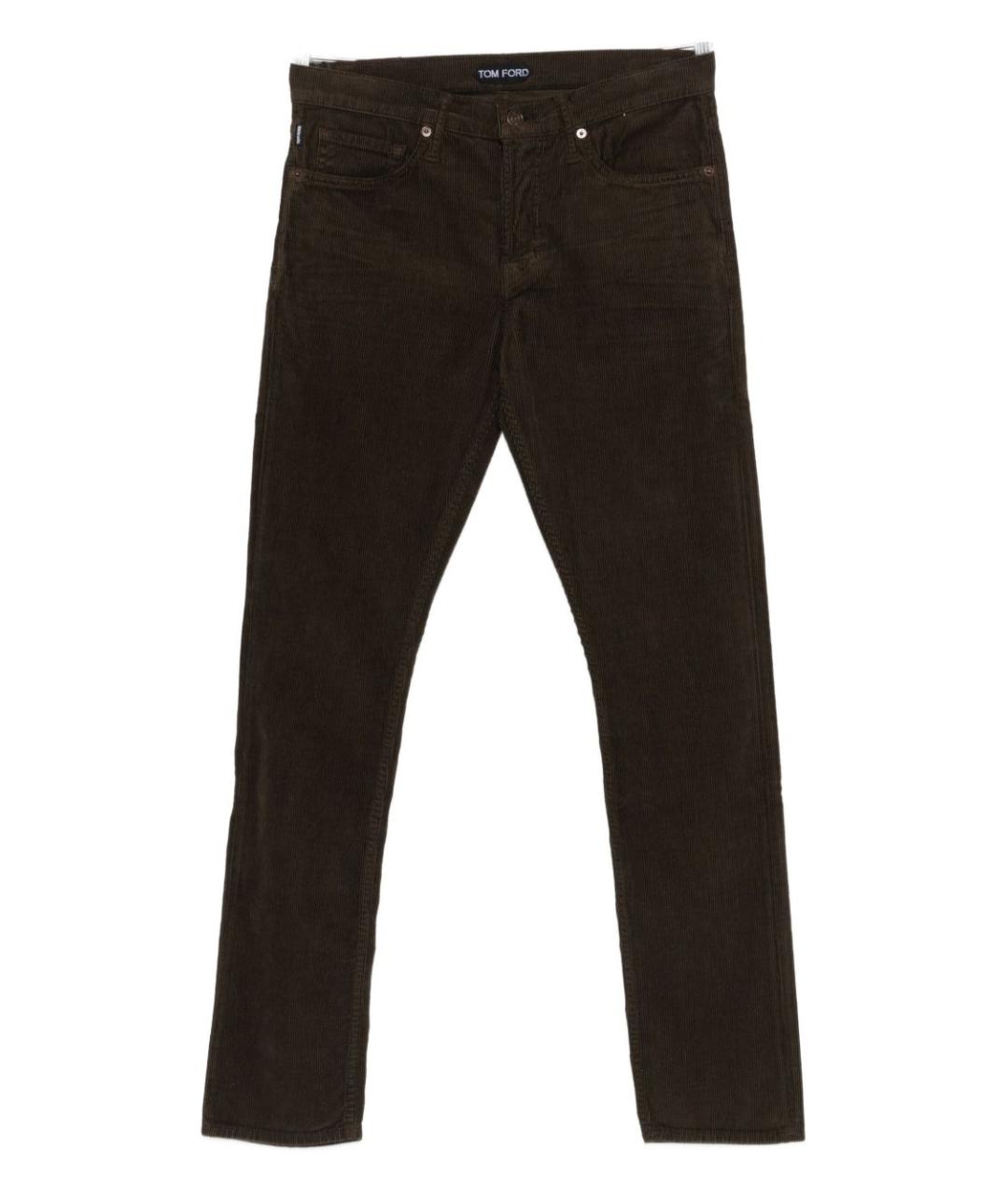 TOM FORD Зеленые хлопковые прямые джинсы, фото 1