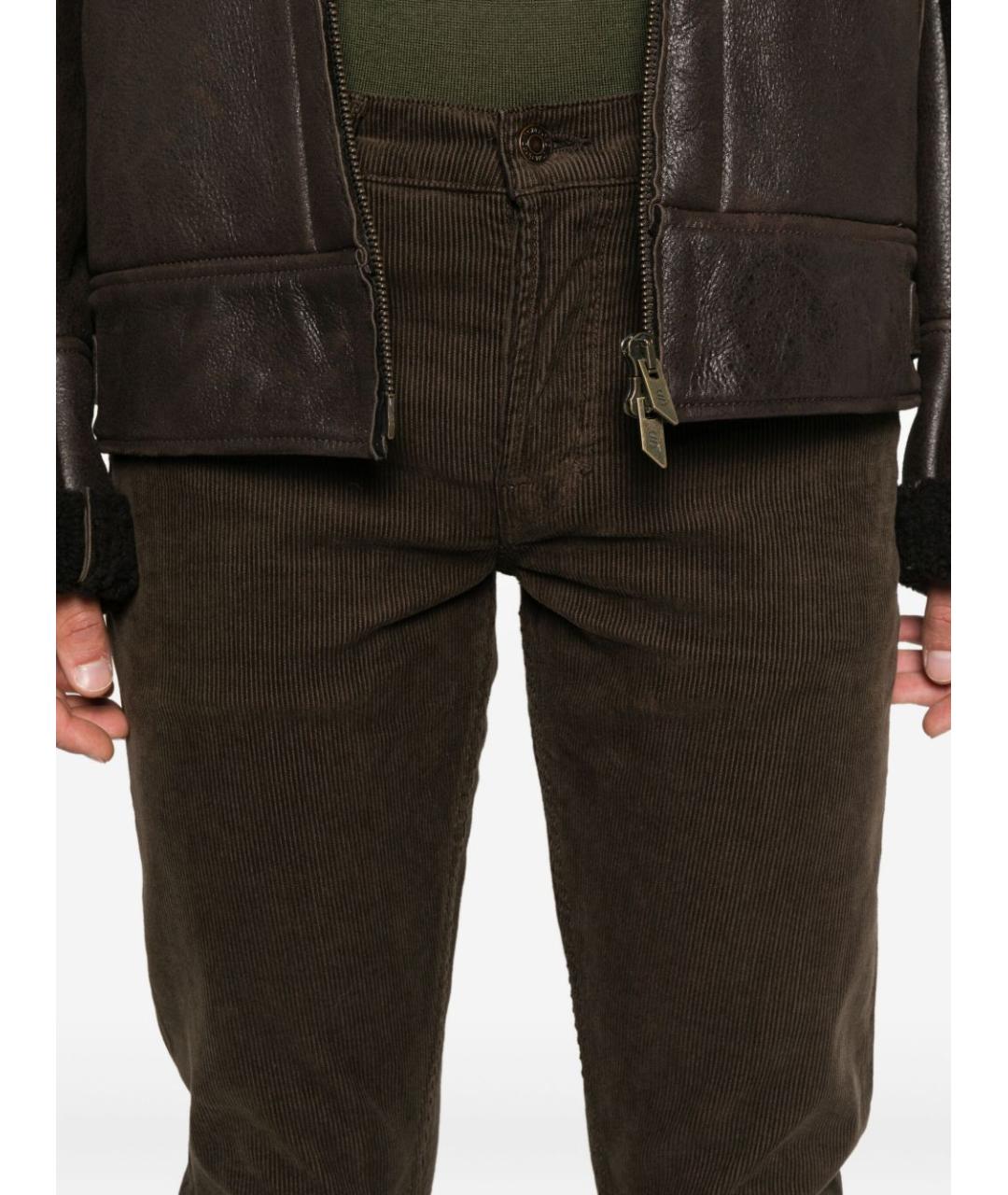 TOM FORD Зеленые хлопковые прямые джинсы, фото 5