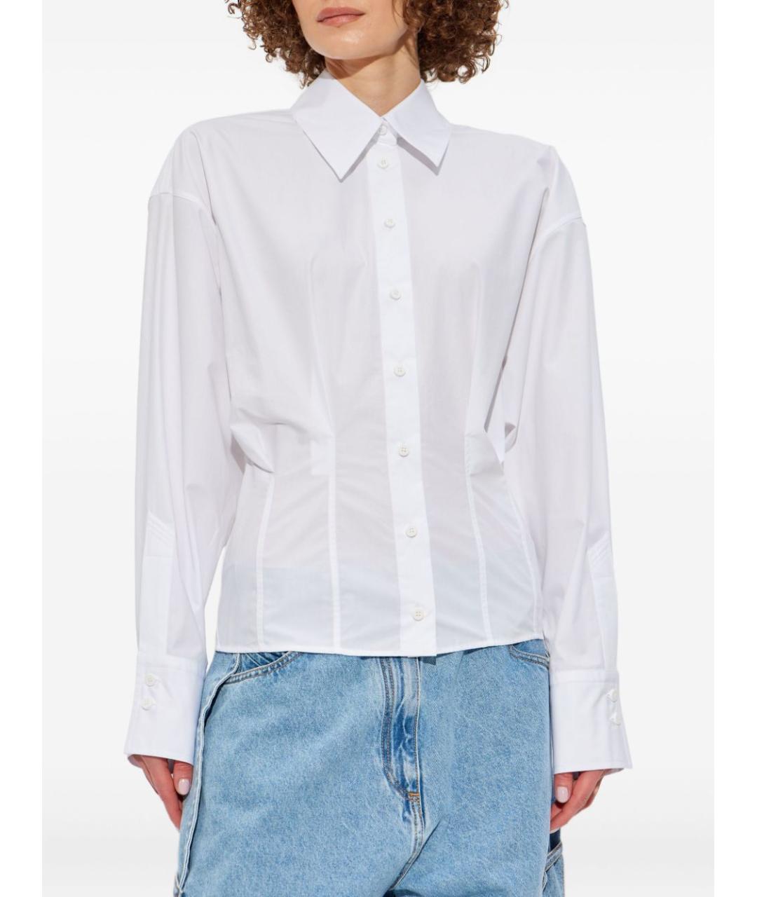 THE ATTICO Белая хлопковая рубашка, фото 3