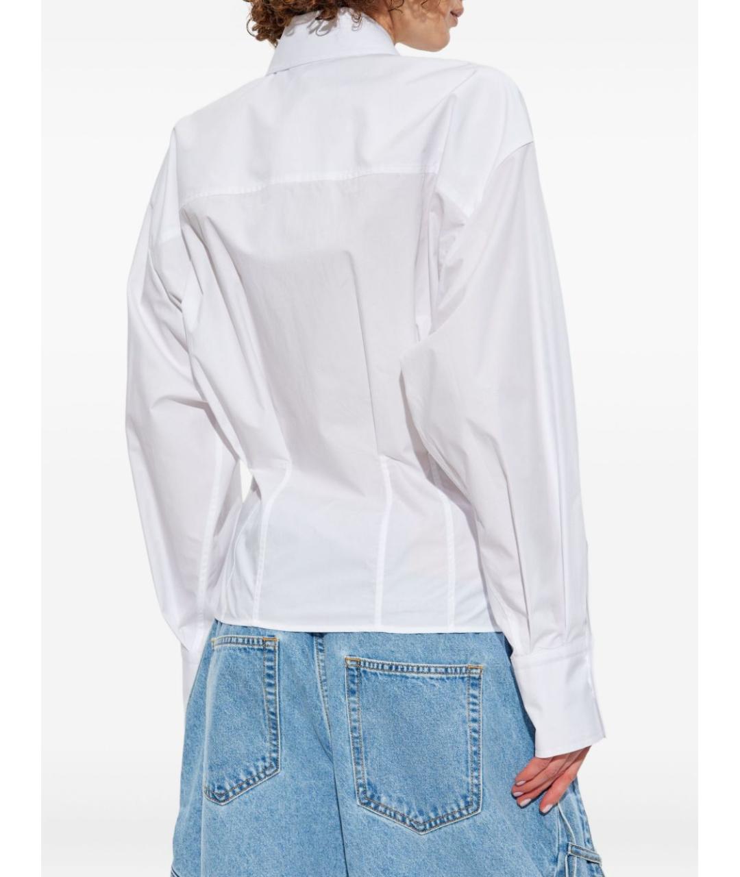 THE ATTICO Белая хлопковая рубашка, фото 2