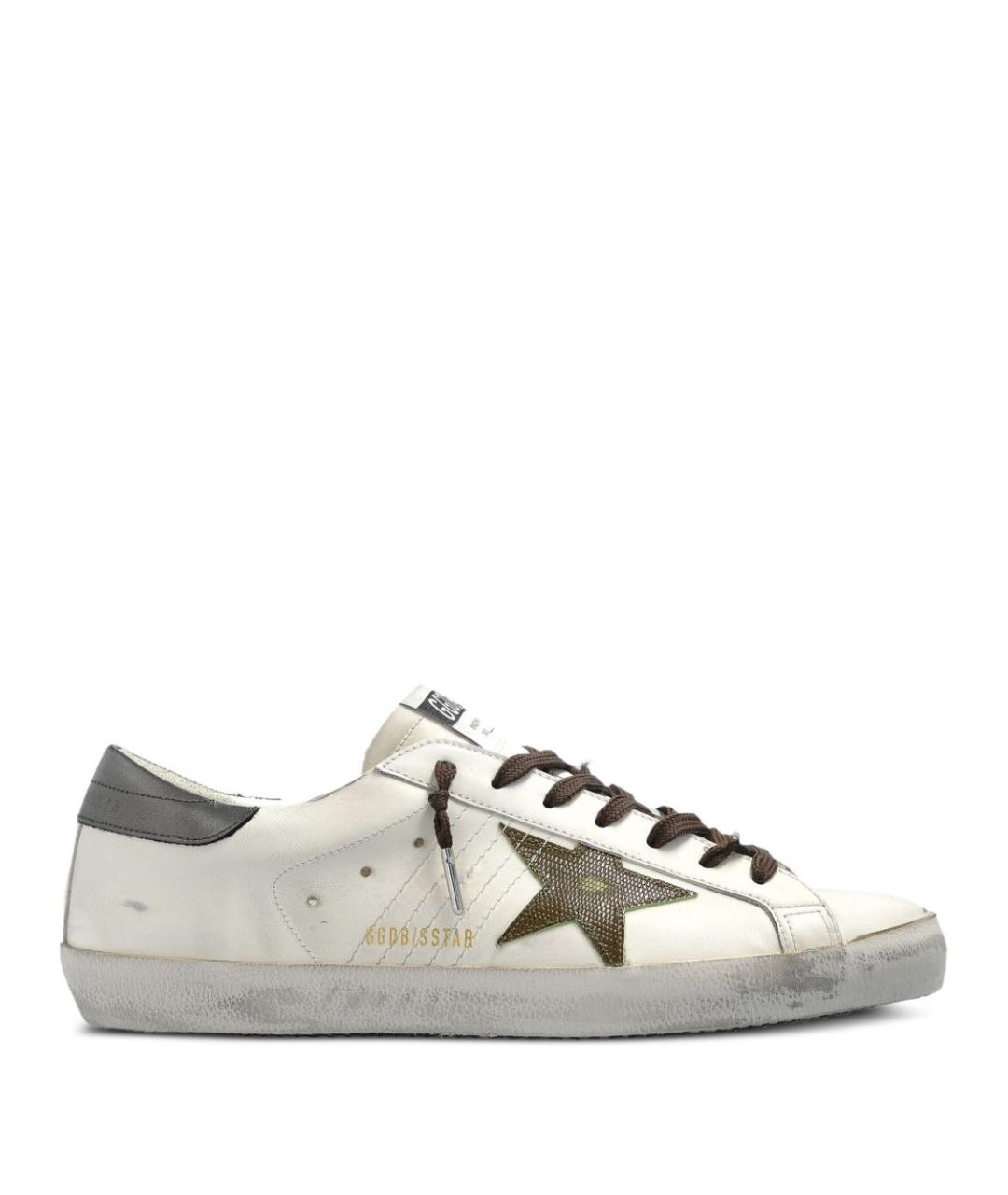 GOLDEN GOOSE DELUXE BRAND Белые кожаные низкие кроссовки / кеды, фото 1