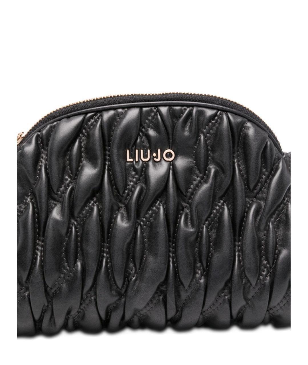 LIU JO Черная сумка через плечо из искусственной кожи, фото 4