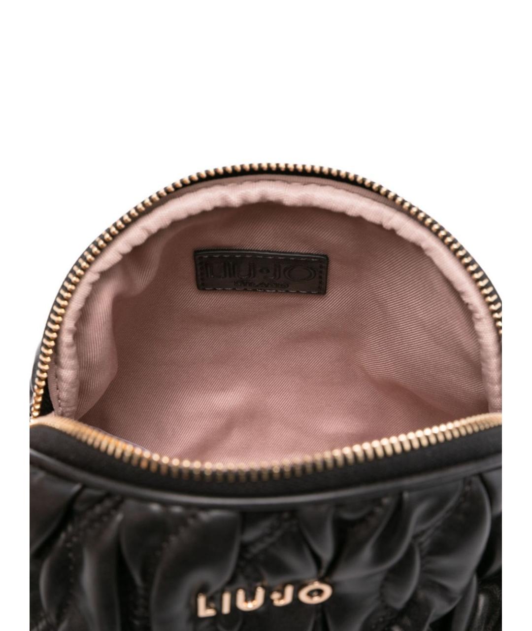 LIU JO Черная сумка через плечо из искусственной кожи, фото 3