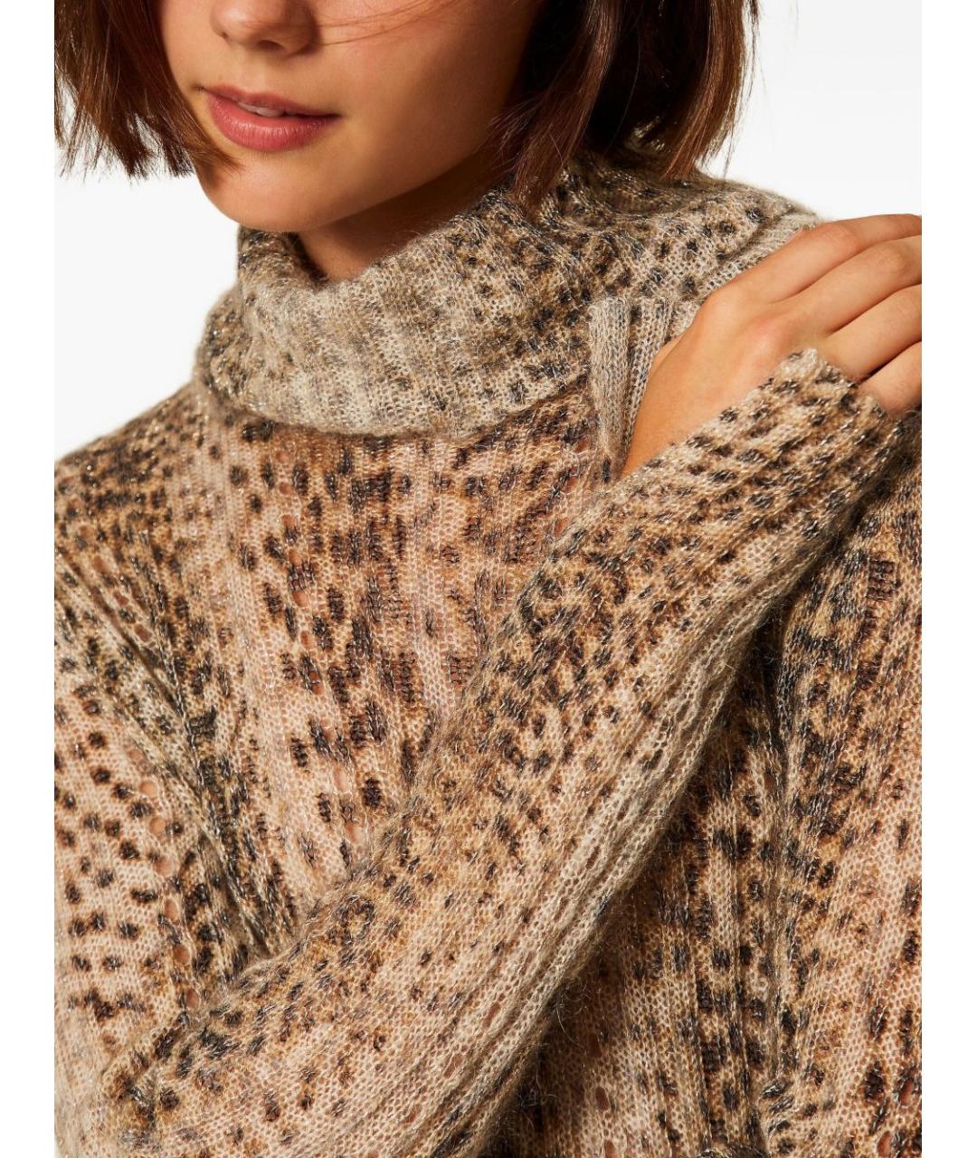 TWIN-SET Коричневый полиэстеровый джемпер / свитер, фото 5