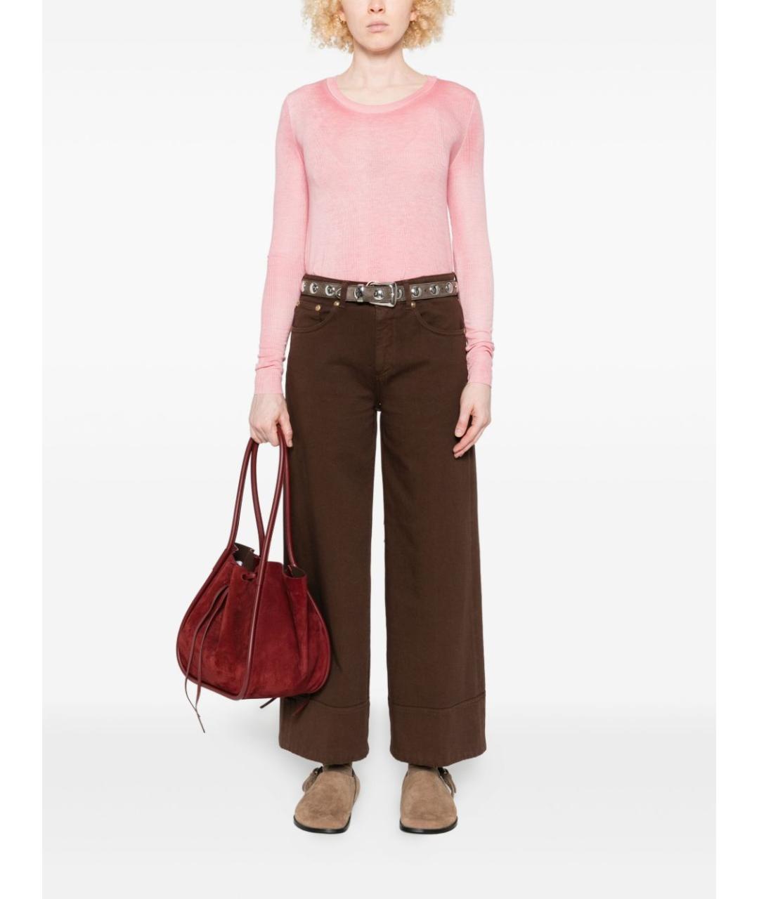 DONDUP Коричневые хлопковые прямые джинсы, фото 2