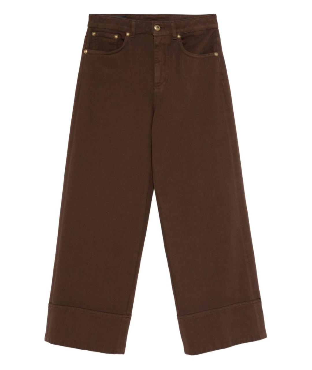 DONDUP Коричневые хлопковые прямые джинсы, фото 1