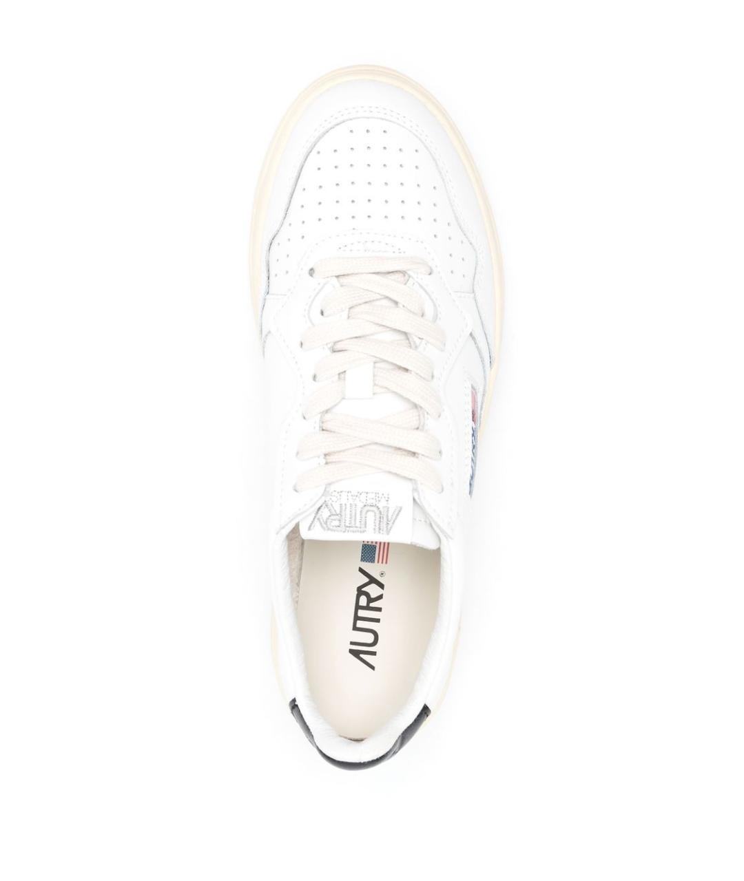AUTRY Белые кожаные кроссовки, фото 4
