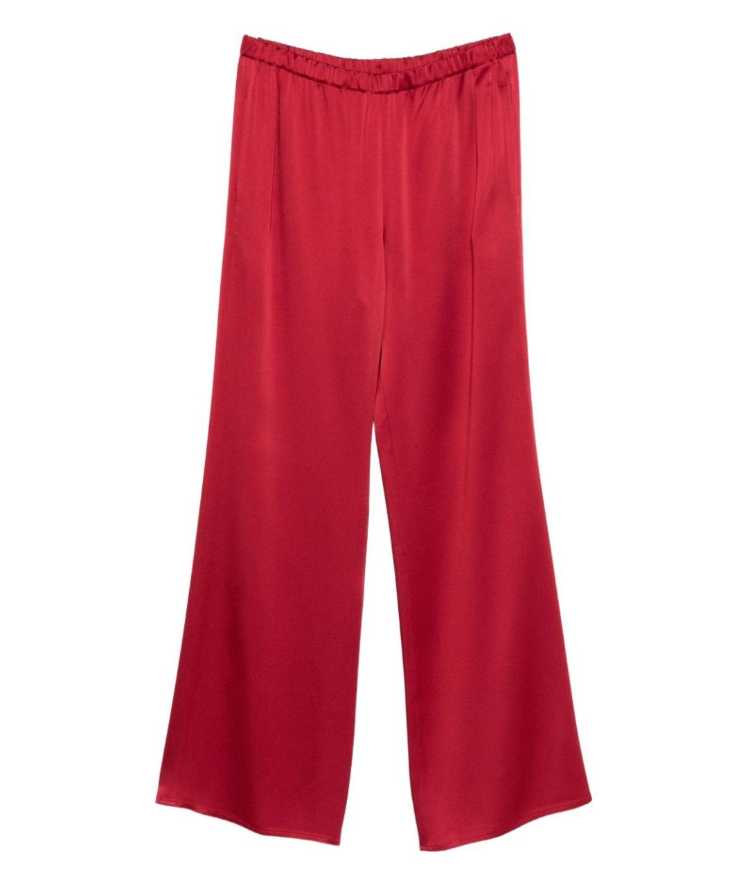 ANTONELLI FIRENZE Красные ацетатные прямые брюки, фото 1