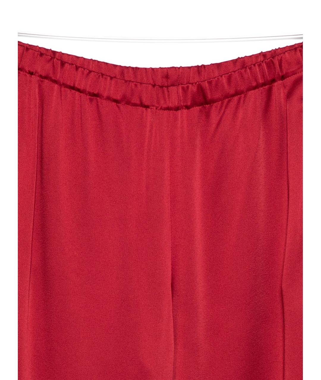 ANTONELLI FIRENZE Красные ацетатные прямые брюки, фото 3