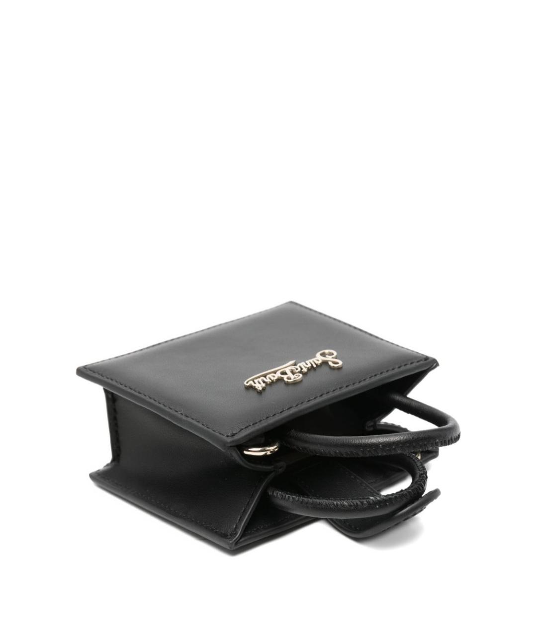 MC2 SAINT BARTH Черная кожаная сумка с короткими ручками, фото 4