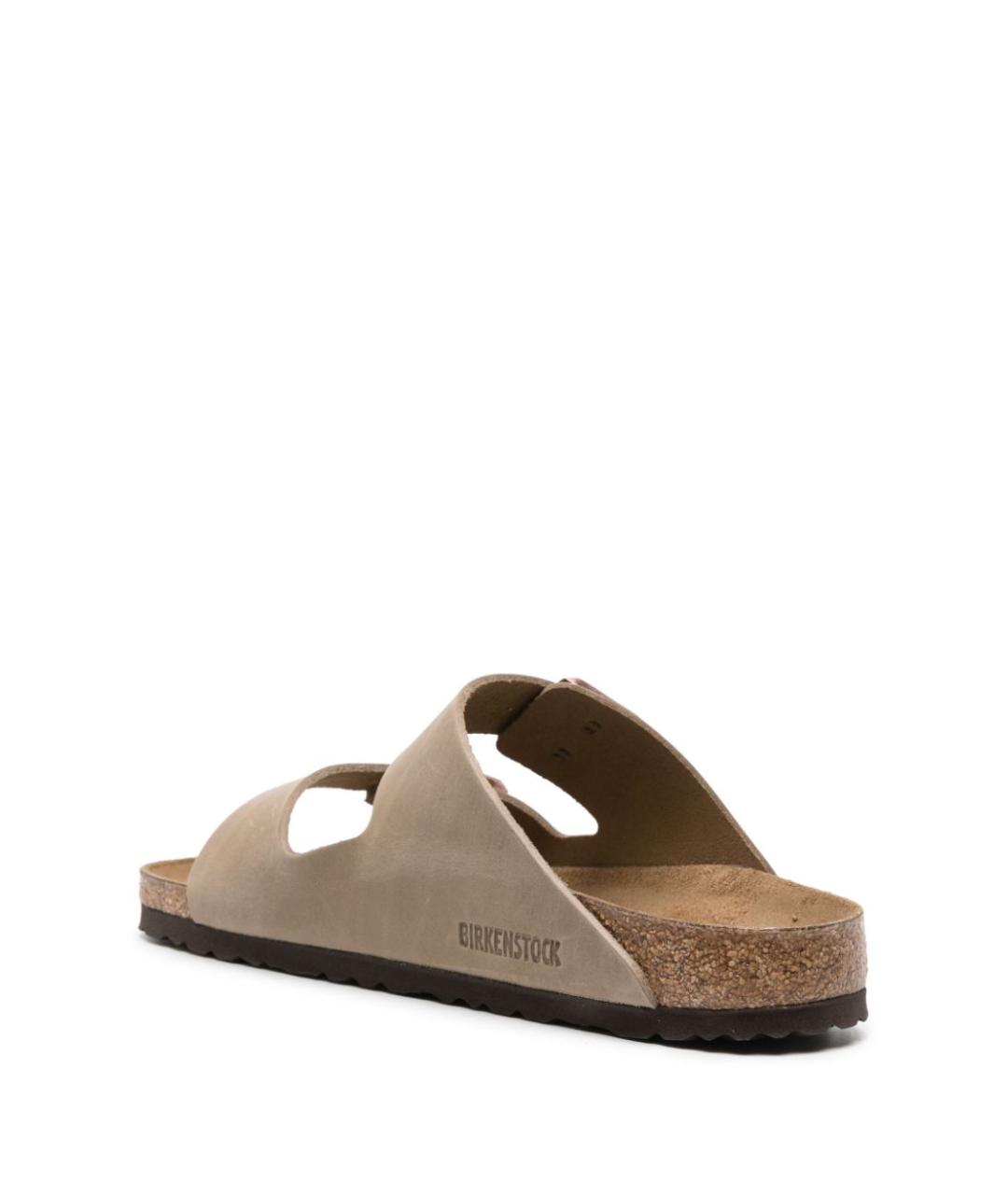 BIRKENSTOCK Бежевые кожаные сандалии, фото 2