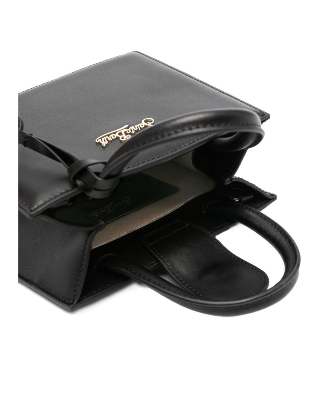 MC2 SAINT BARTH Черная кожаная сумка с короткими ручками, фото 5