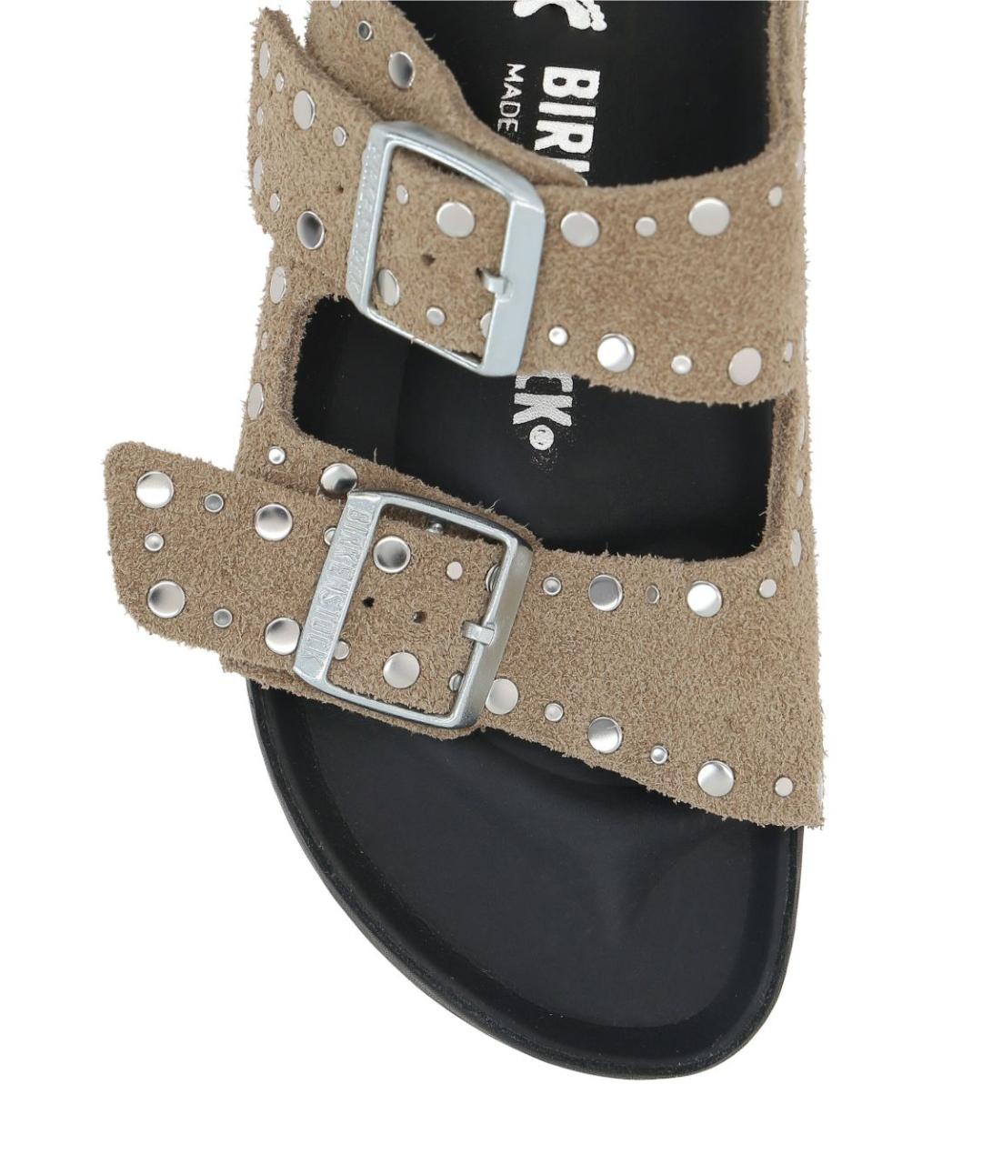 BIRKENSTOCK Бежевые замшевые сандалии, фото 2