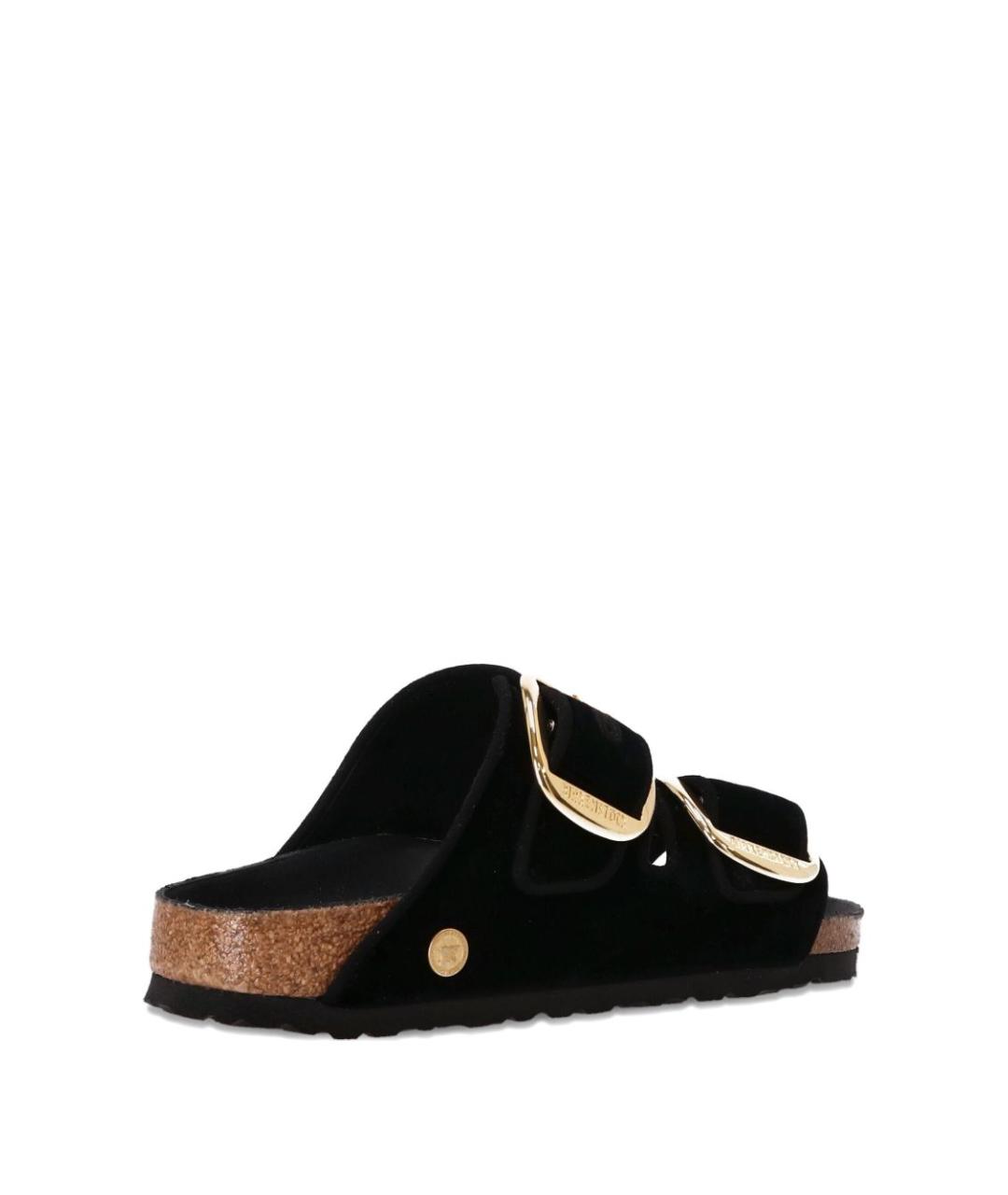 BIRKENSTOCK Черные бархатные сандалии, фото 2