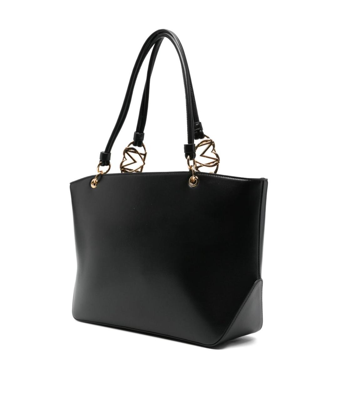 LOVE MOSCHINO Черная сумка тоут из искусственной кожи, фото 2