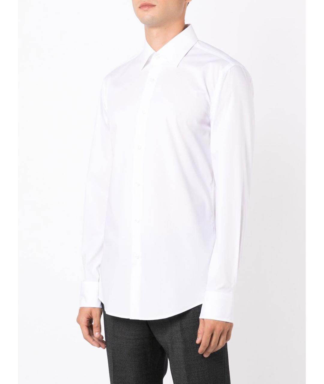 HUGO BOSS Белая хлопковая классическая рубашка, фото 2