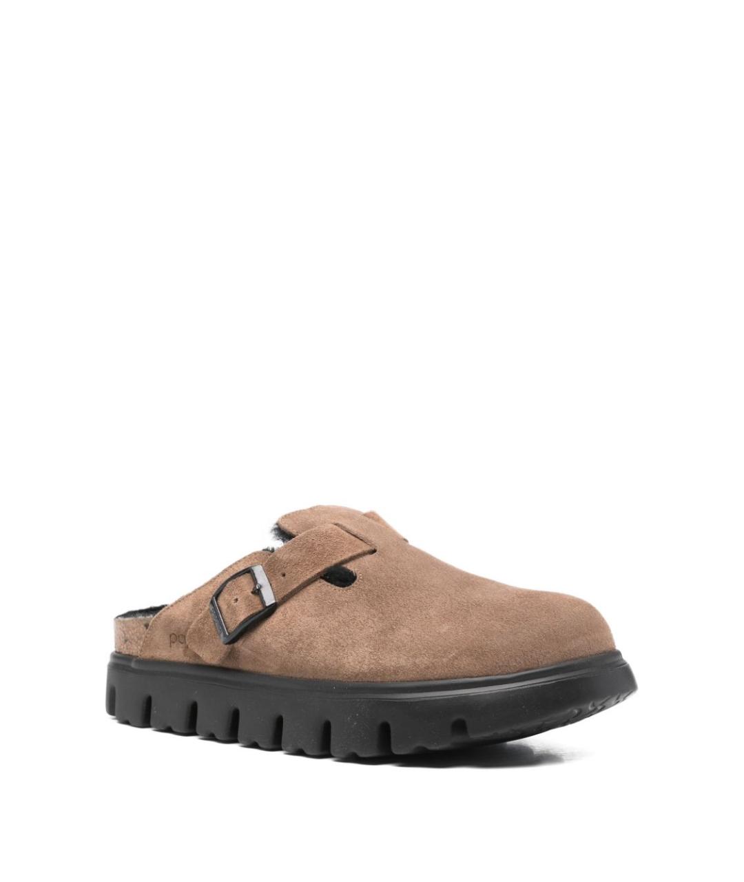 BIRKENSTOCK Коричневые замшевые сабо, фото 2