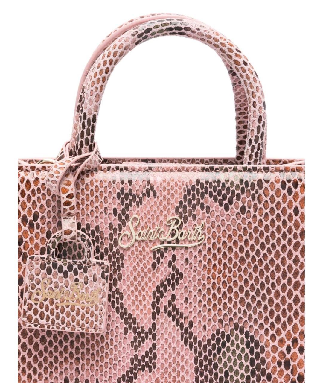 MC2 SAINT BARTH Розовая кожаная сумка тоут, фото 3