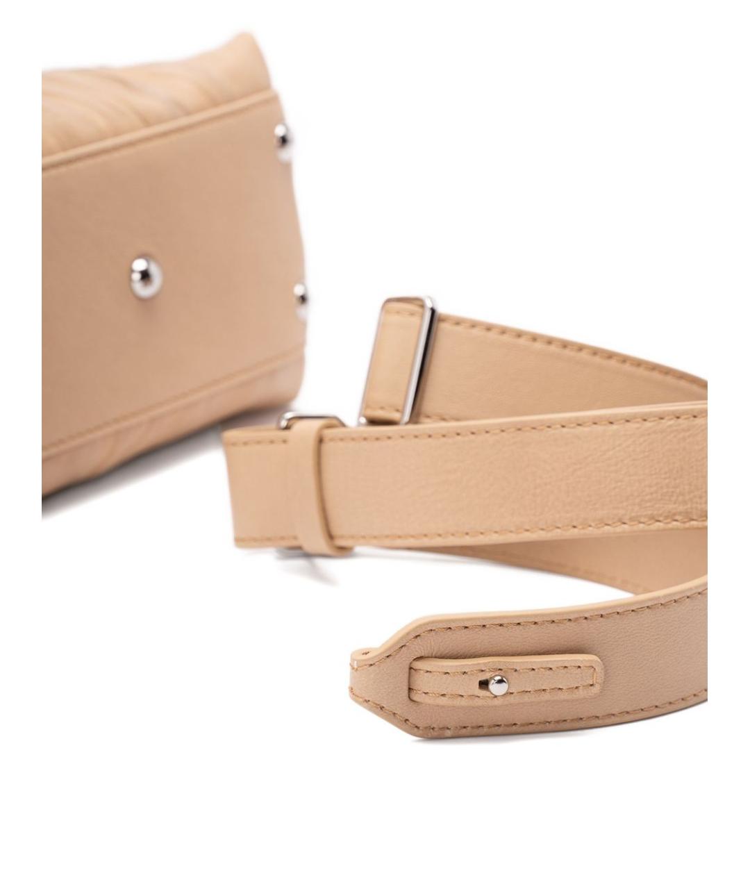 ZANELLATO Бежевая кожаная сумка с короткими ручками, фото 5