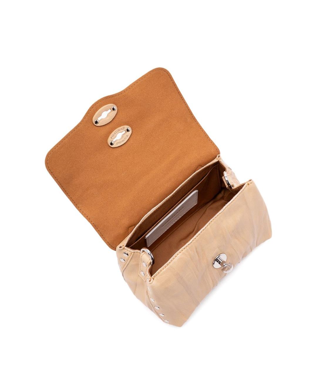 ZANELLATO Бежевая кожаная сумка с короткими ручками, фото 2