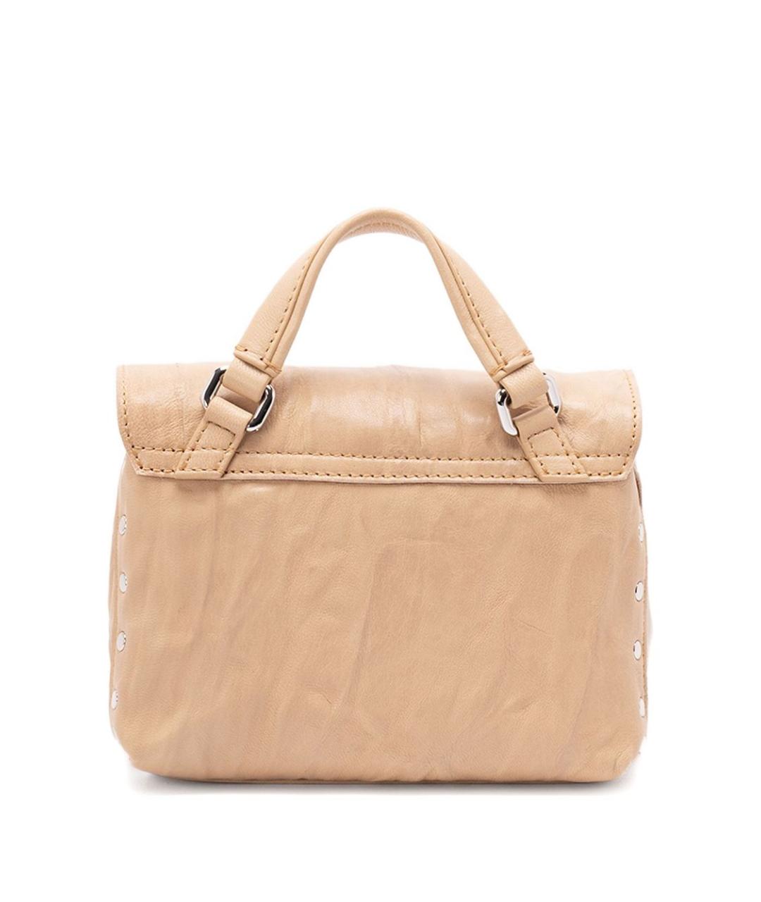 ZANELLATO Бежевая кожаная сумка с короткими ручками, фото 3