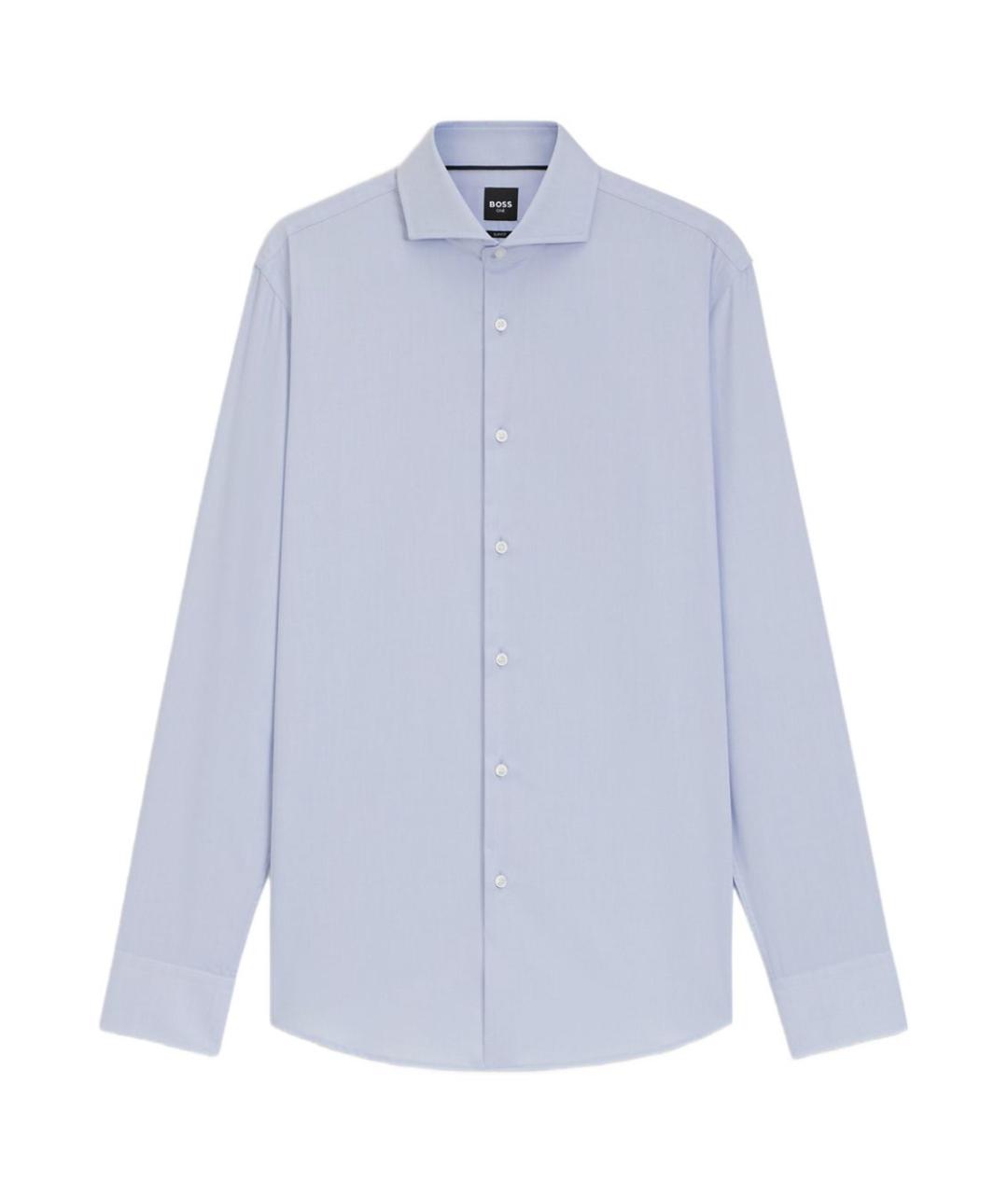 HUGO BOSS Голубая хлопковая классическая рубашка, фото 1