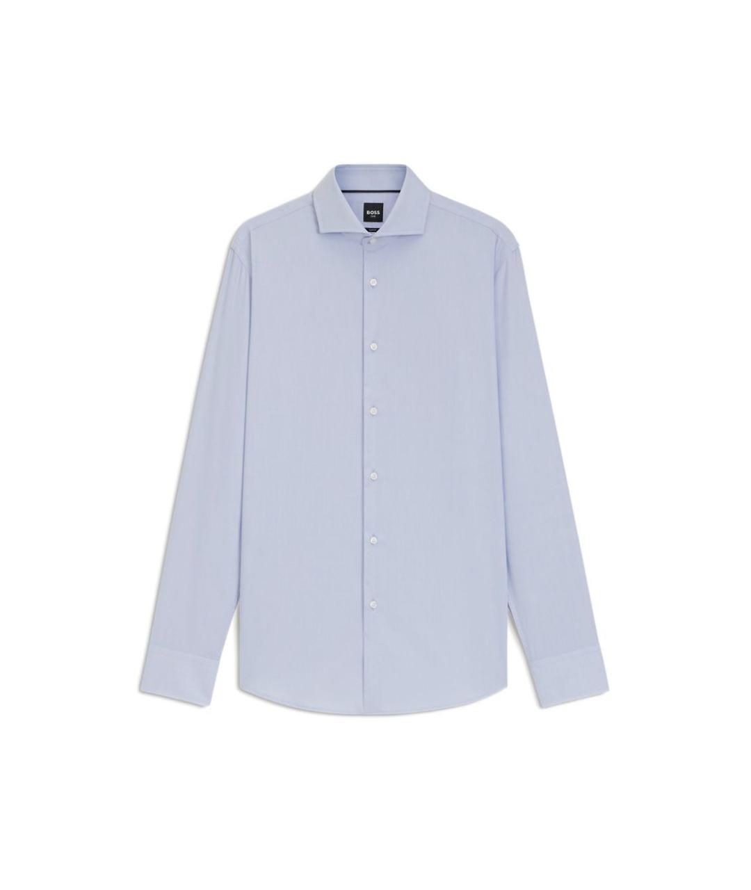 HUGO BOSS Голубая хлопковая классическая рубашка, фото 2