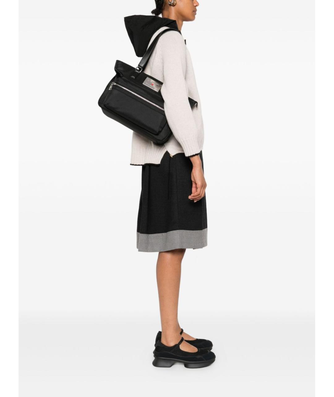 LOVE MOSCHINO Черная синтетическая сумка тоут, фото 5