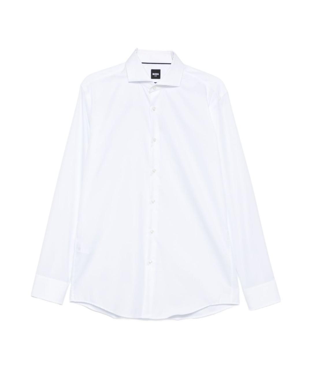 HUGO BOSS Белая хлопковая классическая рубашка, фото 1