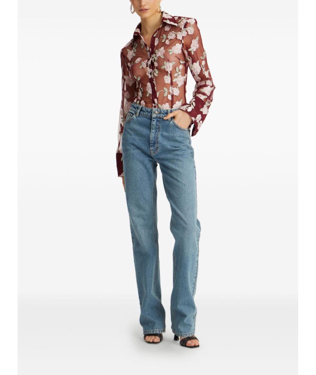 ROTATE Бордовая полиэстеровая блузы, фото 2