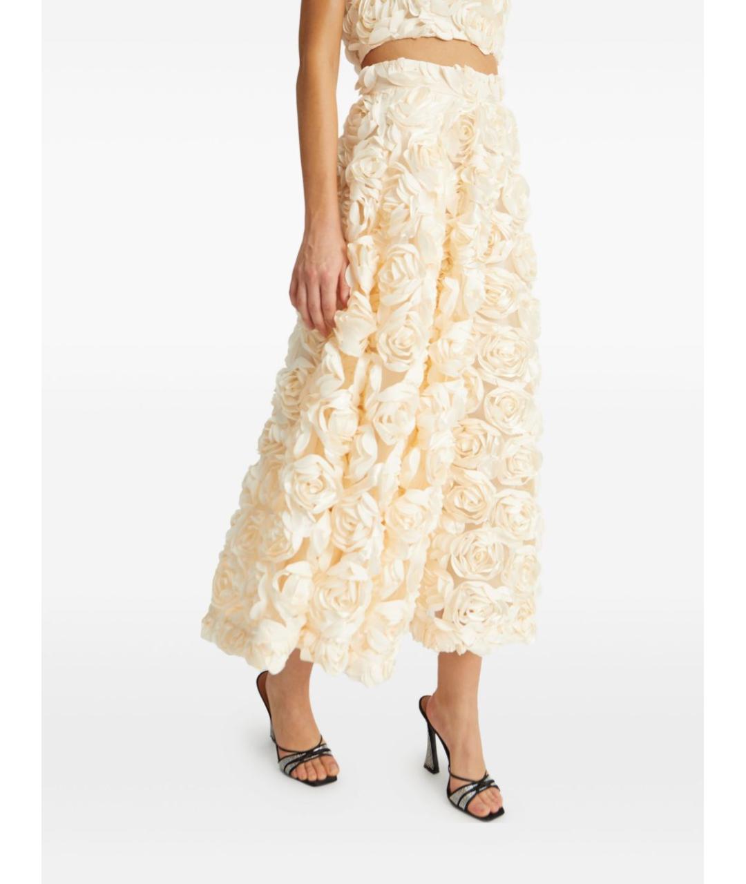 ROTATE Бежевая полиэстеровая юбка миди, фото 4