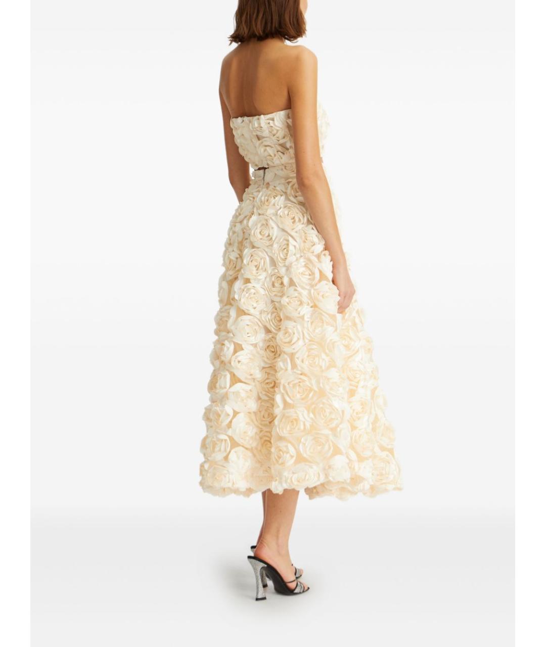 ROTATE Бежевая полиэстеровая юбка миди, фото 5