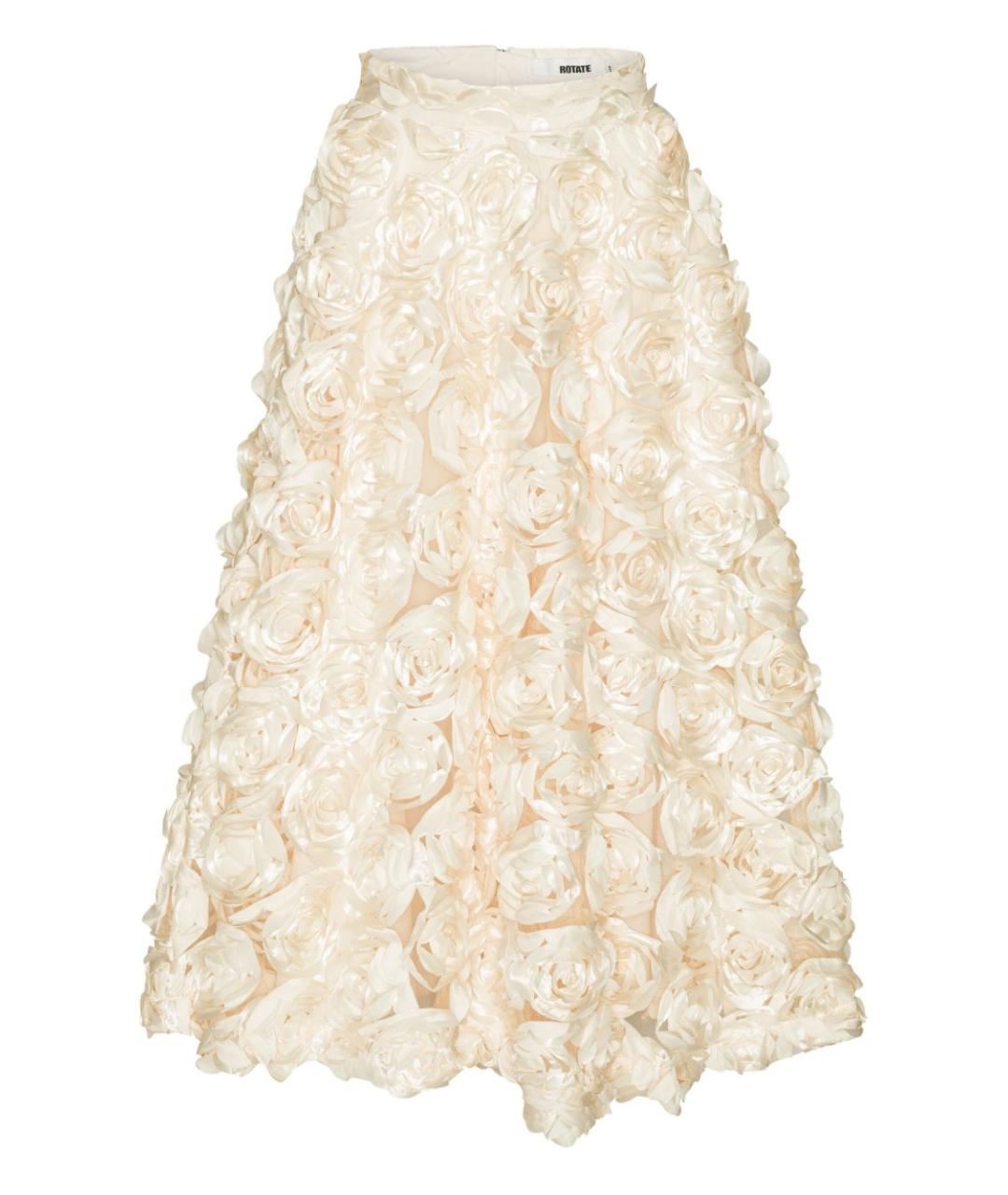 ROTATE Бежевая полиэстеровая юбка миди, фото 1