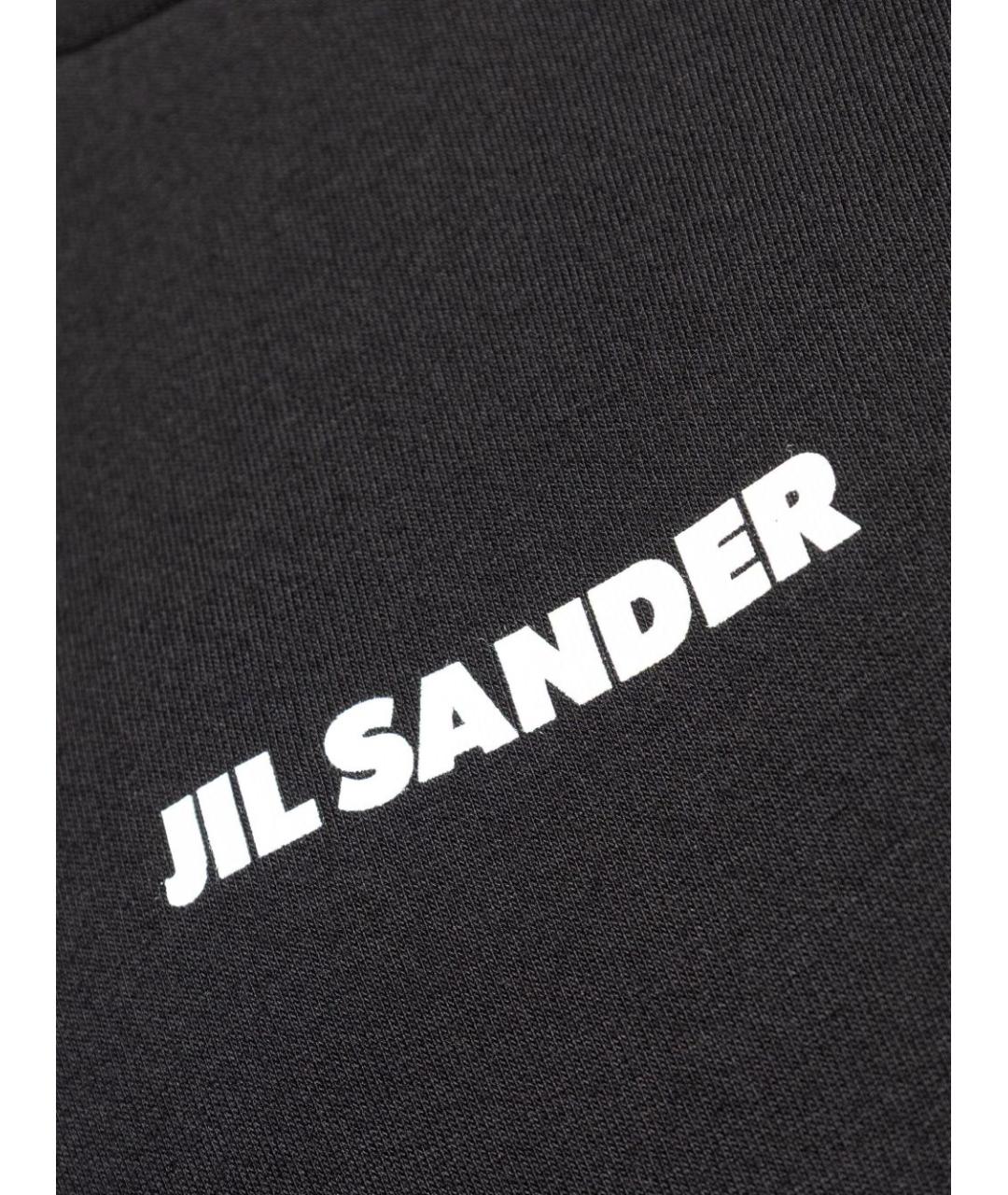 JIL SANDER Черная хлопковая футболка, фото 4