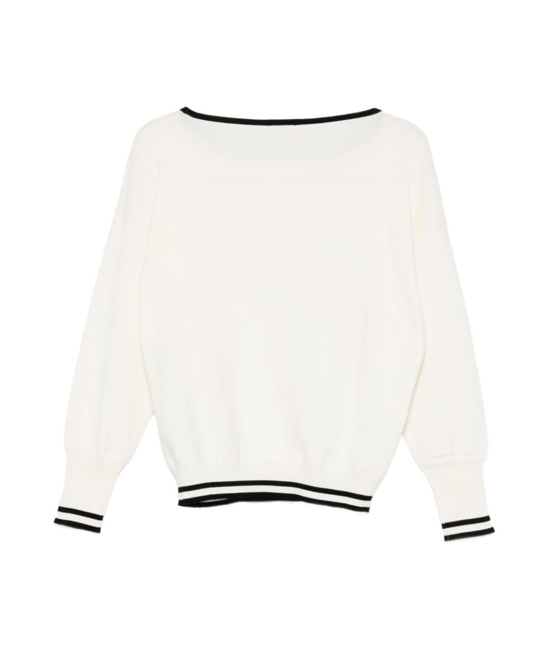 LIU JO Белый вискозный джемпер / свитер, фото 2