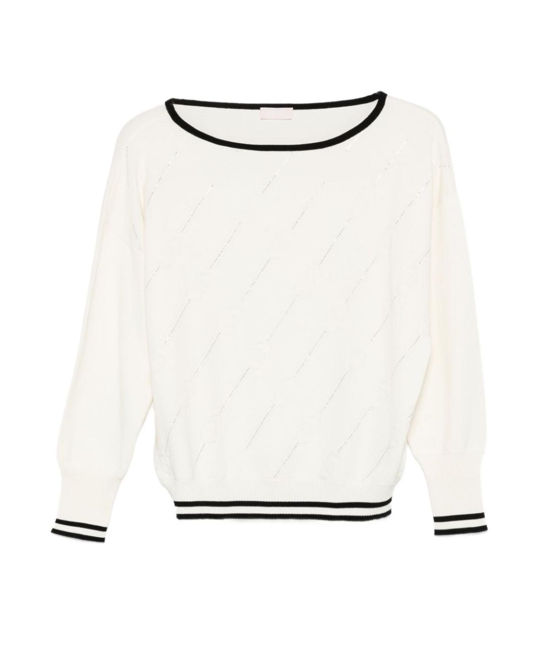 LIU JO Белый вискозный джемпер / свитер, фото 1