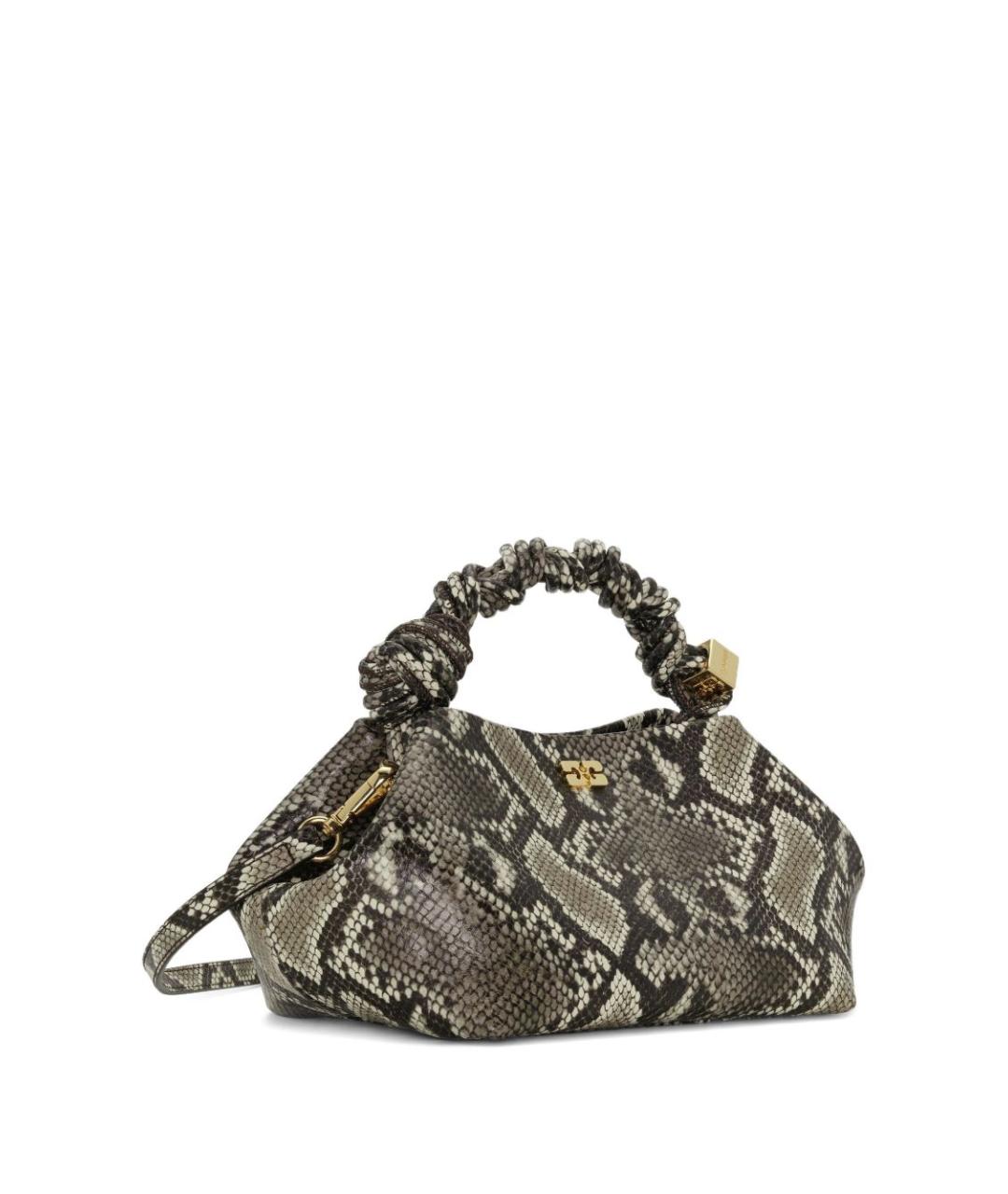 GANNI Бежевая кожаная сумка через плечо, фото 2