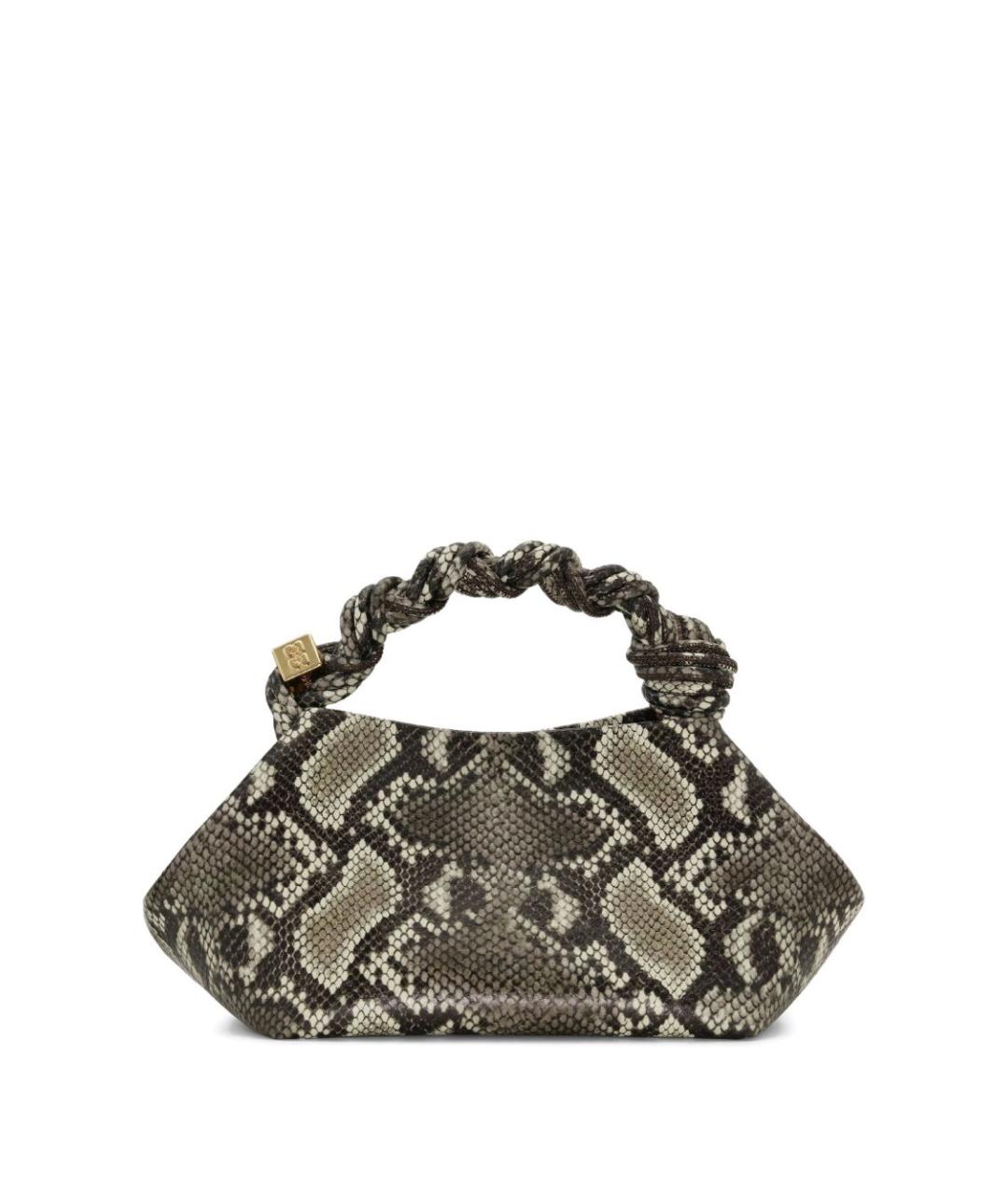 GANNI Бежевая кожаная сумка через плечо, фото 5