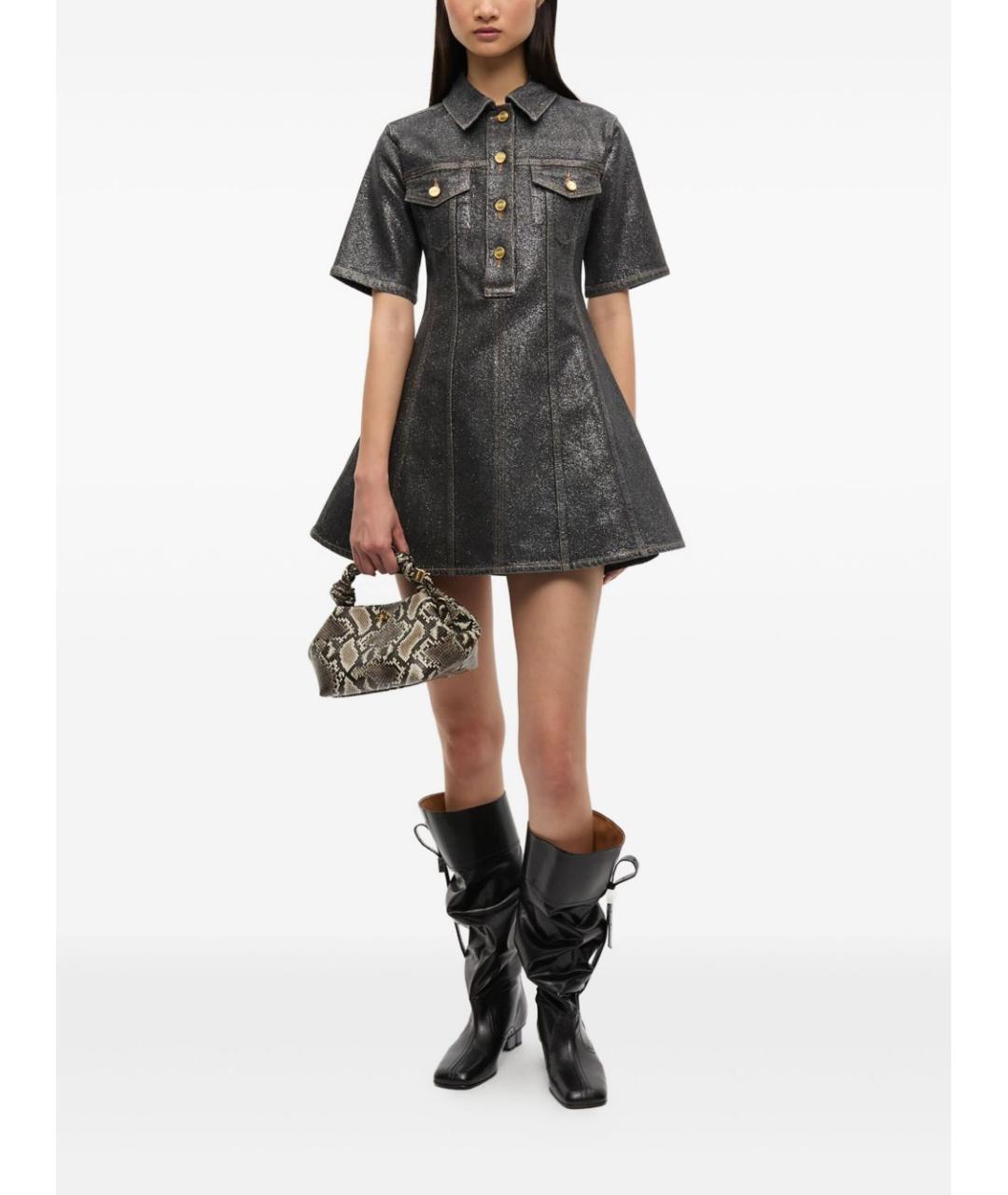 GANNI Бежевая кожаная сумка через плечо, фото 3