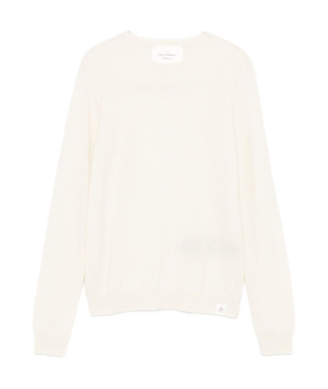 PEUTEREY Белый кашемировый джемпер / свитер, фото 1