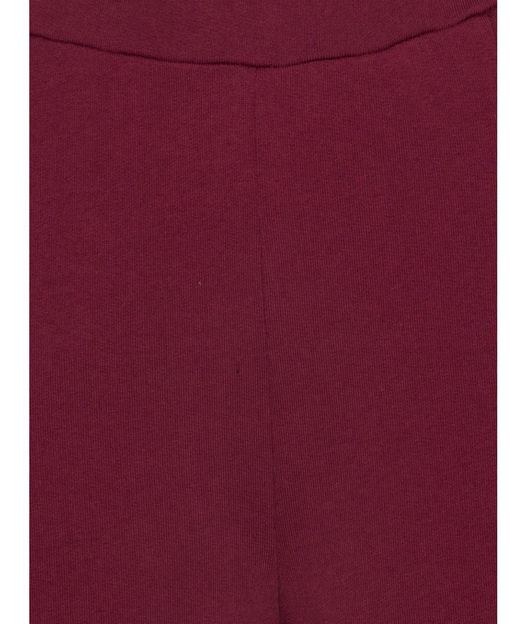 ROTATE Бордовые хлопковые прямые брюки, фото 4