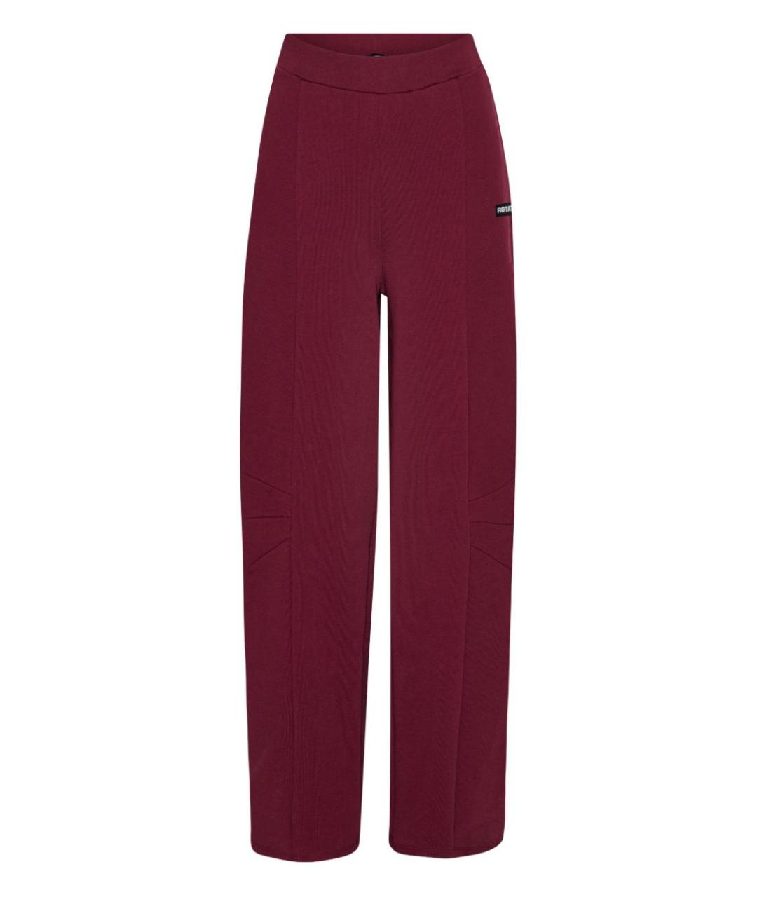 ROTATE Бордовые хлопковые прямые брюки, фото 1